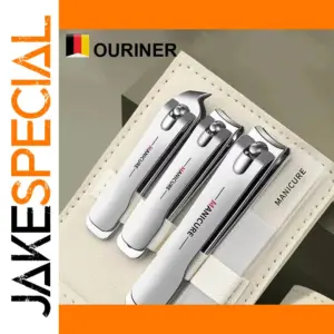 Stainless Steel Manicure Set with Leather Case