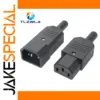 Black IEC320 C14 Power Connector Adapter Set