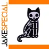 Skeletal Cat Brooch for Halloween
