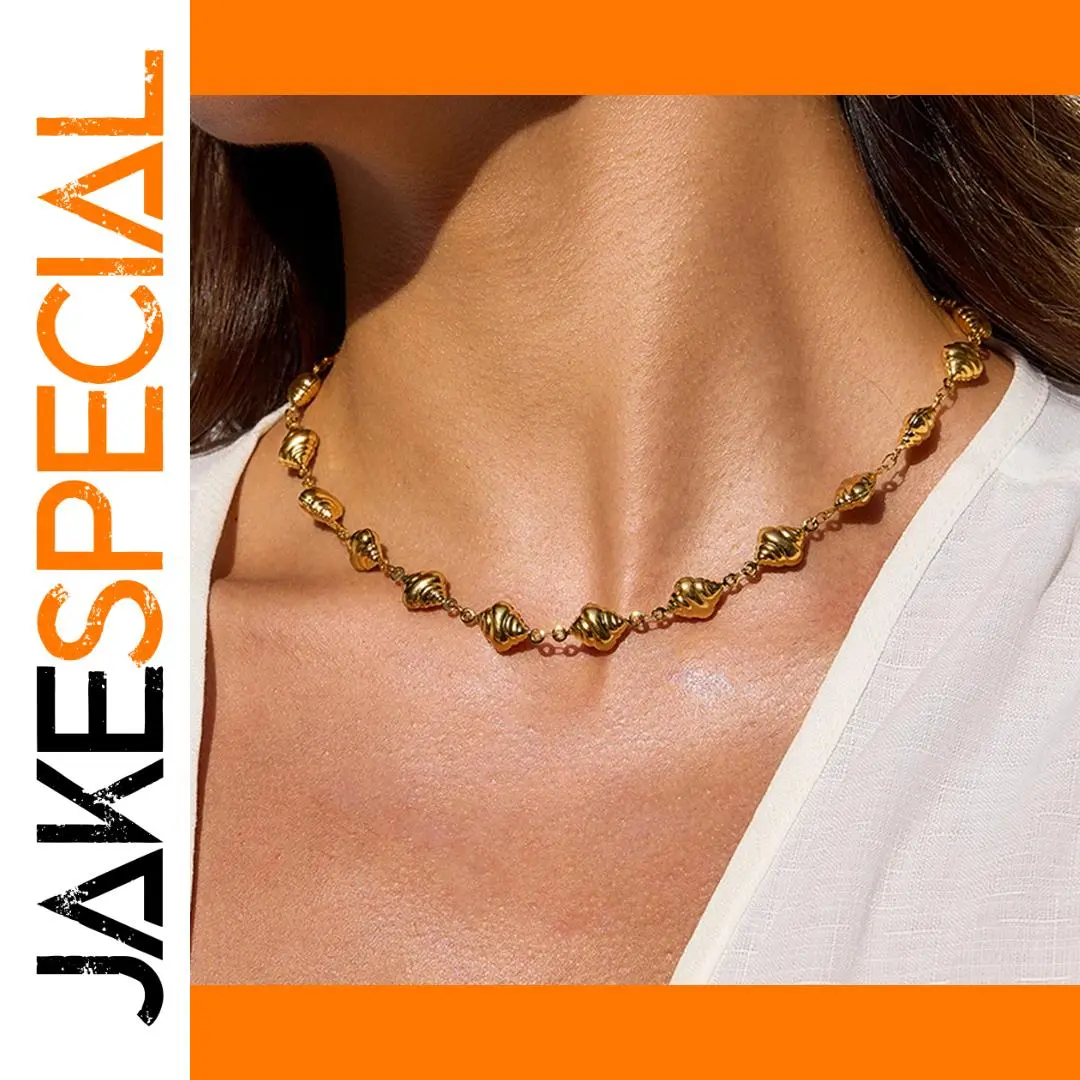 Minimalist Gold Stainless Steel Ocean Necklace 1 Minimalist Gold Stainless Steel Ocean Necklace