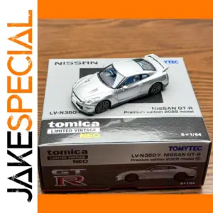 Silver GTR R35 diecast model 1:64 scale