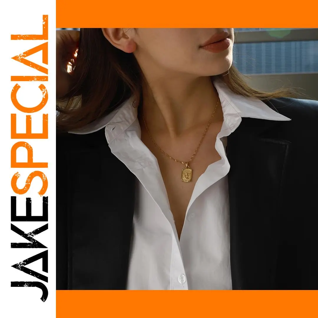 Elegant Stainless Steel Gold Pendant Necklace 1 Elegant Stainless Steel Gold Pendant Necklace