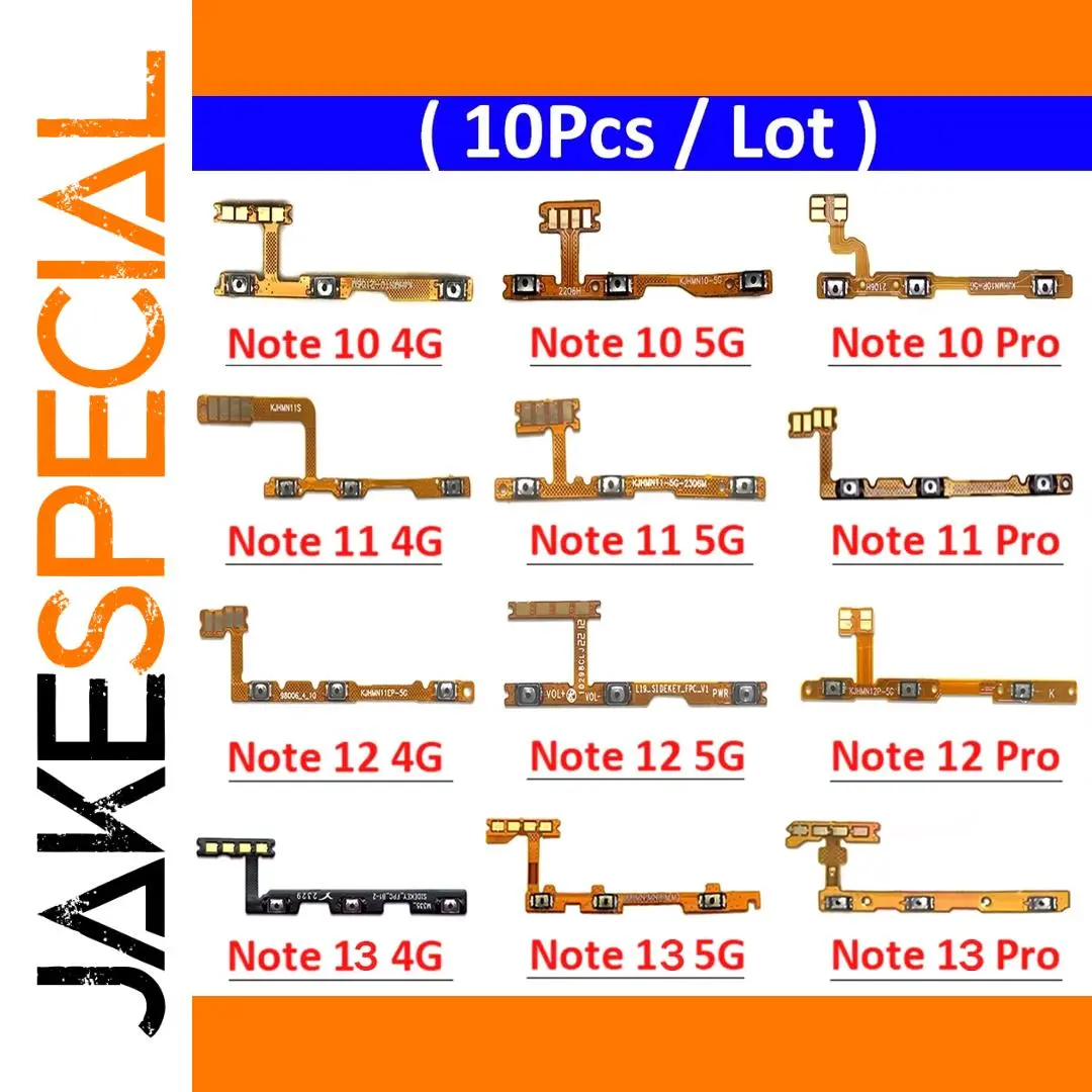 Xiaomi Redmi Power & Volume Flex Cable Set (10 Pack) 1 Xiaomi Redmi Power & Volume Flex Cable Set (10 Pack)