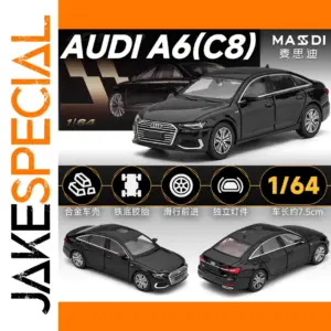 Black Audi A6L C8 1:64 Diecast Model