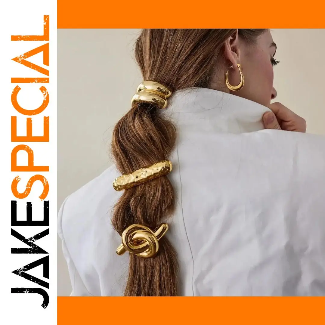 Gold Stainless Steel Double Arch Hair Pin JDH2403002 1 Gold Stainless Steel Double Arch Hair Pin JDH2403002