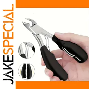 Heavy-Duty Stainless Steel Nail Clipper in Black