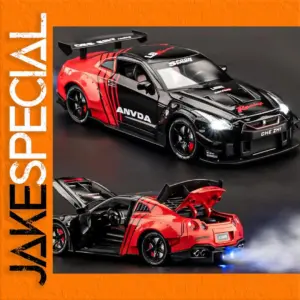 Nissan GTR R35 1:24 Diecast Model Black/Red