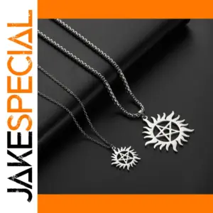 Stainless Steel Sun Pentagram Necklace
