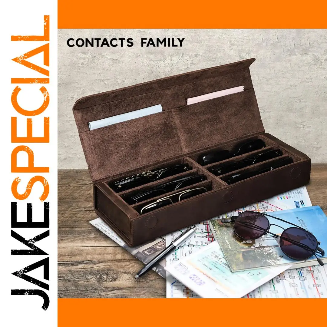 Genuine Leather Eyewear Organizer Case 1 Genuine Leather Eyewear Organizer Case