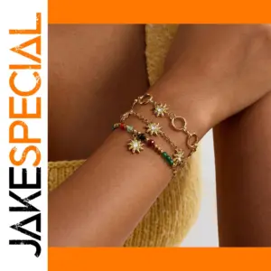 Elegant Stainless Steel Gold-Tone Jewelry Bracelet