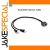 Dual Ports RJ45 Cat5e Extension Cable 41cm