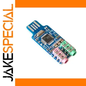 Vibrant Blue External USB Sound Card Module
