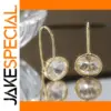 Gold Drop Earrings with Cubic Zirconia
