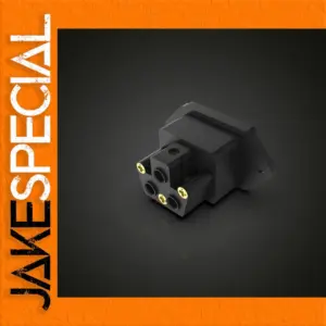 High-Power IEC Power Inlet with Gold-Plated Contacts