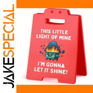 Humorous Dumpster Fire Desk Sign