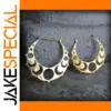 Vintage Celestial Gold Hoop Earrings