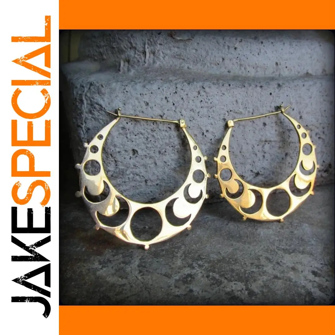 Vintage Celestial Gold Hoop Earrings 1 Vintage Celestial Gold Hoop Earrings