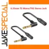 Right-Angle 1/4 Inch Audio Extension Cable