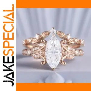 Gold Party Rings Set with Zircon Stones