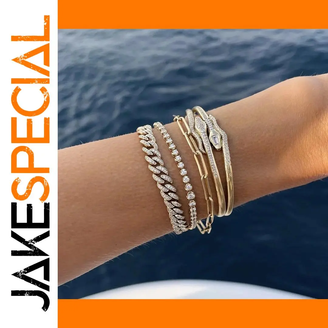 Stainless Steel Gold Snake Cuff Bracelet 1 Stainless Steel Gold Snake Cuff Bracelet