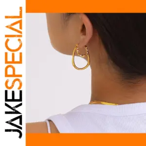 Modern Gold Stainless Steel Geometric Earrings