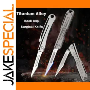 Titanium Alloy Mini Folding Scalpel with 10 Blades