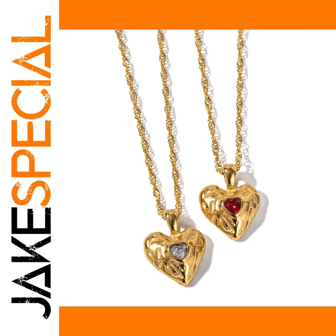 Stainless Steel Heart Necklace Set 1 Stainless Steel Heart Necklace Set