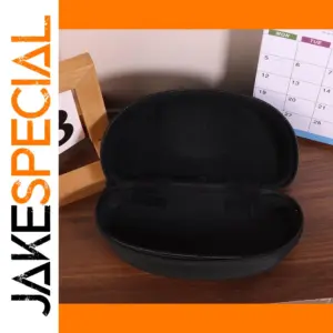 Black Leather Sunglasses Case for Unisex