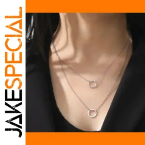 Minimalist Stainless Steel Necklace with Geometric Pendants