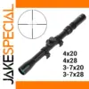 High-Precision Tactical Rifle Scope 4x20/28, 3-7x20/28