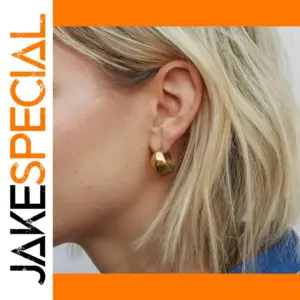 Bold Gold Stainless Steel Hoop Earrings