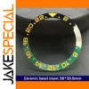 Vibrant Green and Black Ceramic Watch Bezel for 40mm Models