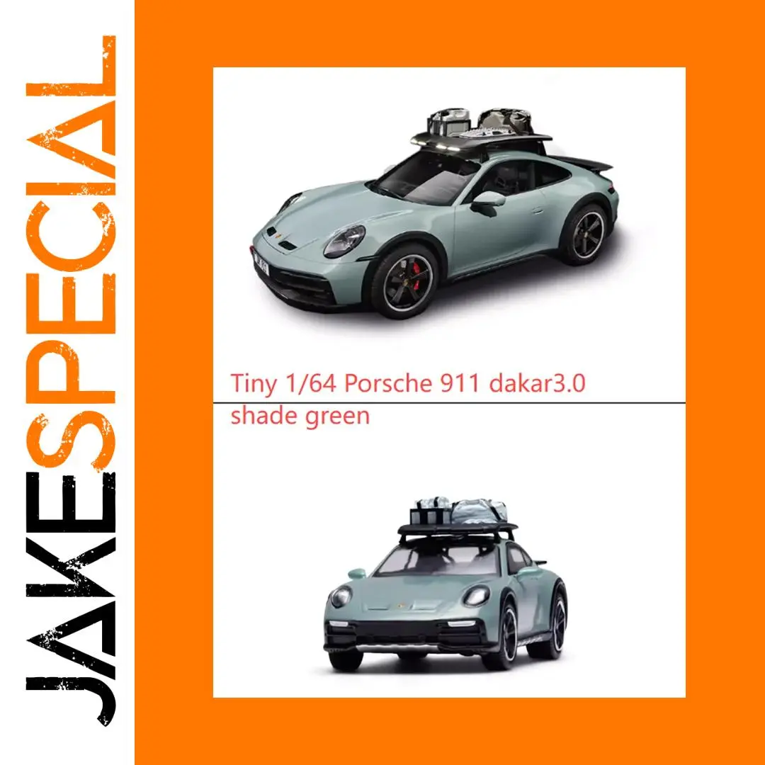 Green Porsche 911 Dakar 1:64 Scale Model 1 Green Porsche 911 Dakar 1:64 Scale Model