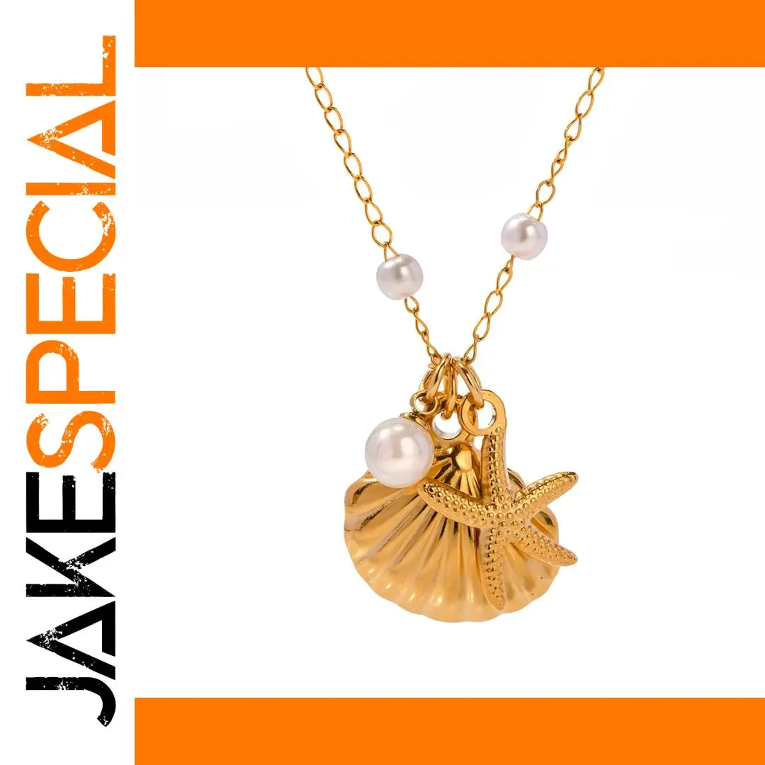 Seaside Charm 45cm Stainless Steel Necklace 1 Seaside Charm 45cm Stainless Steel Necklace