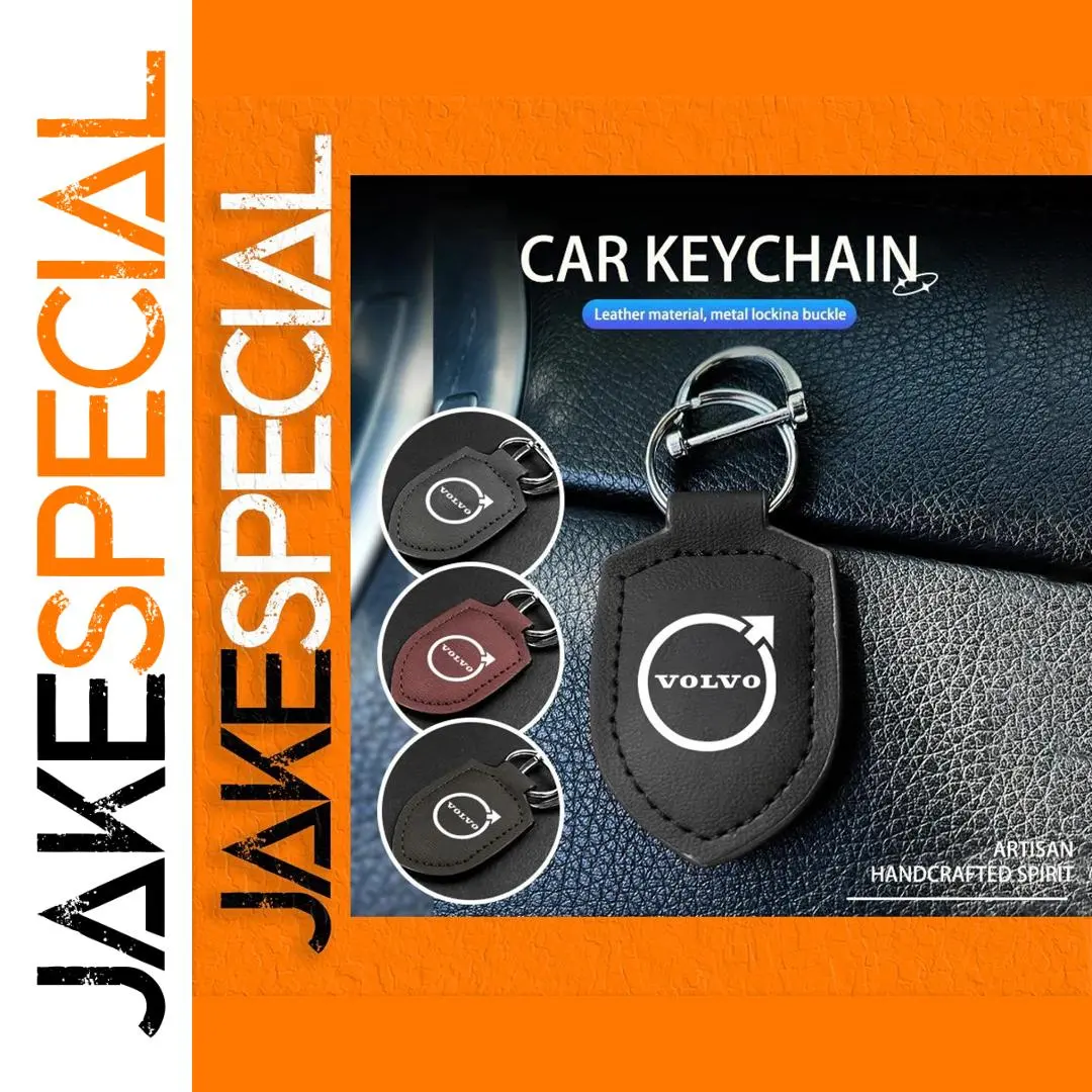 Premium Leather Car Keychain in 4 Colors 1 Premium Leather Car Keychain in 4 Colors