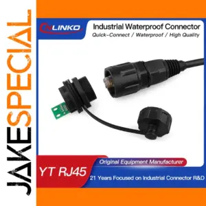 Durable Waterproof RJ45 Connector with Dual Ports