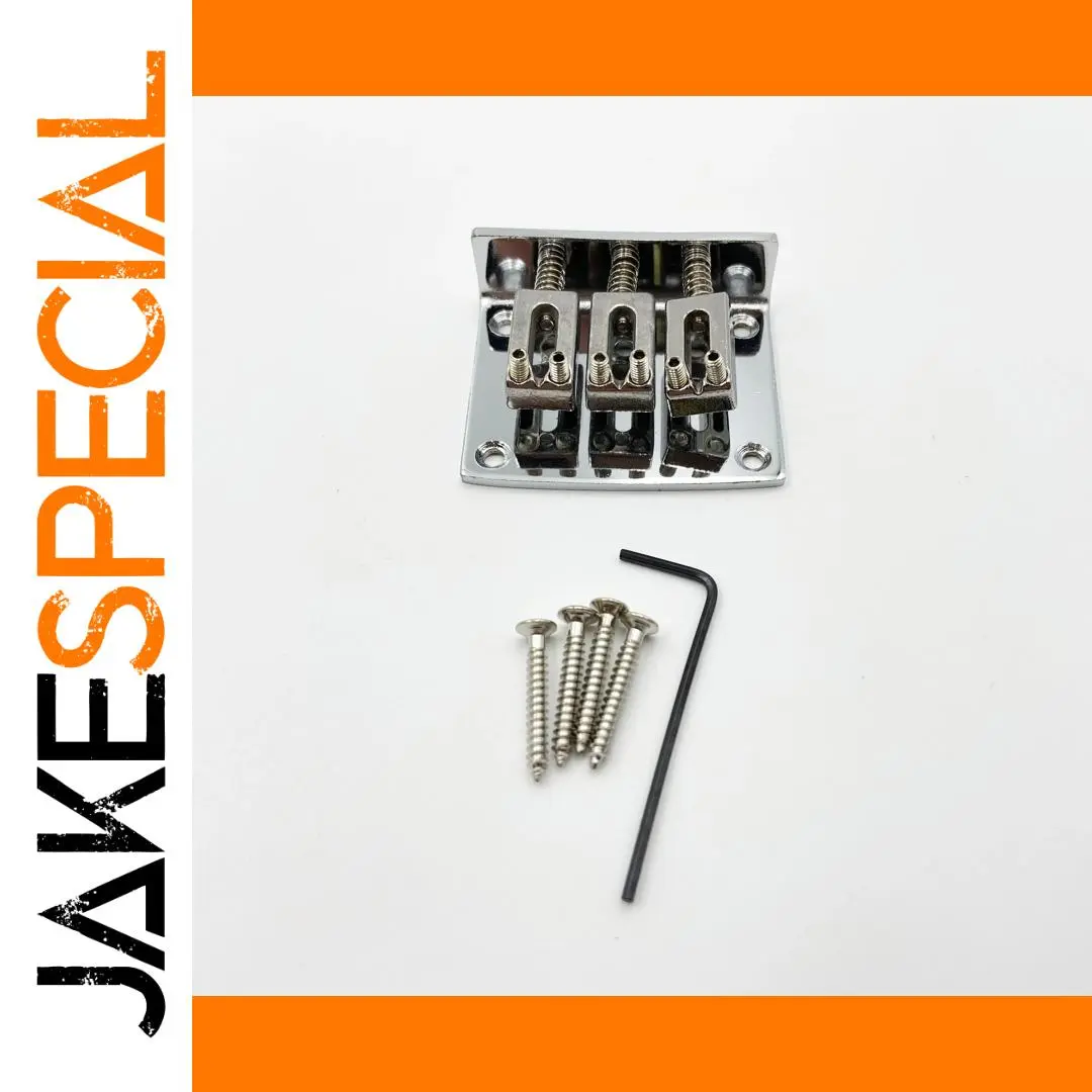 3-String Guitar Bridge Drawplate in Chrome, Gold, Black 1 3-String Guitar Bridge Drawplate in Chrome, Gold, Black