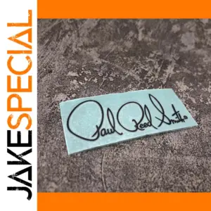 Self-Adhesive Metal Guitar Decal with Signature Style