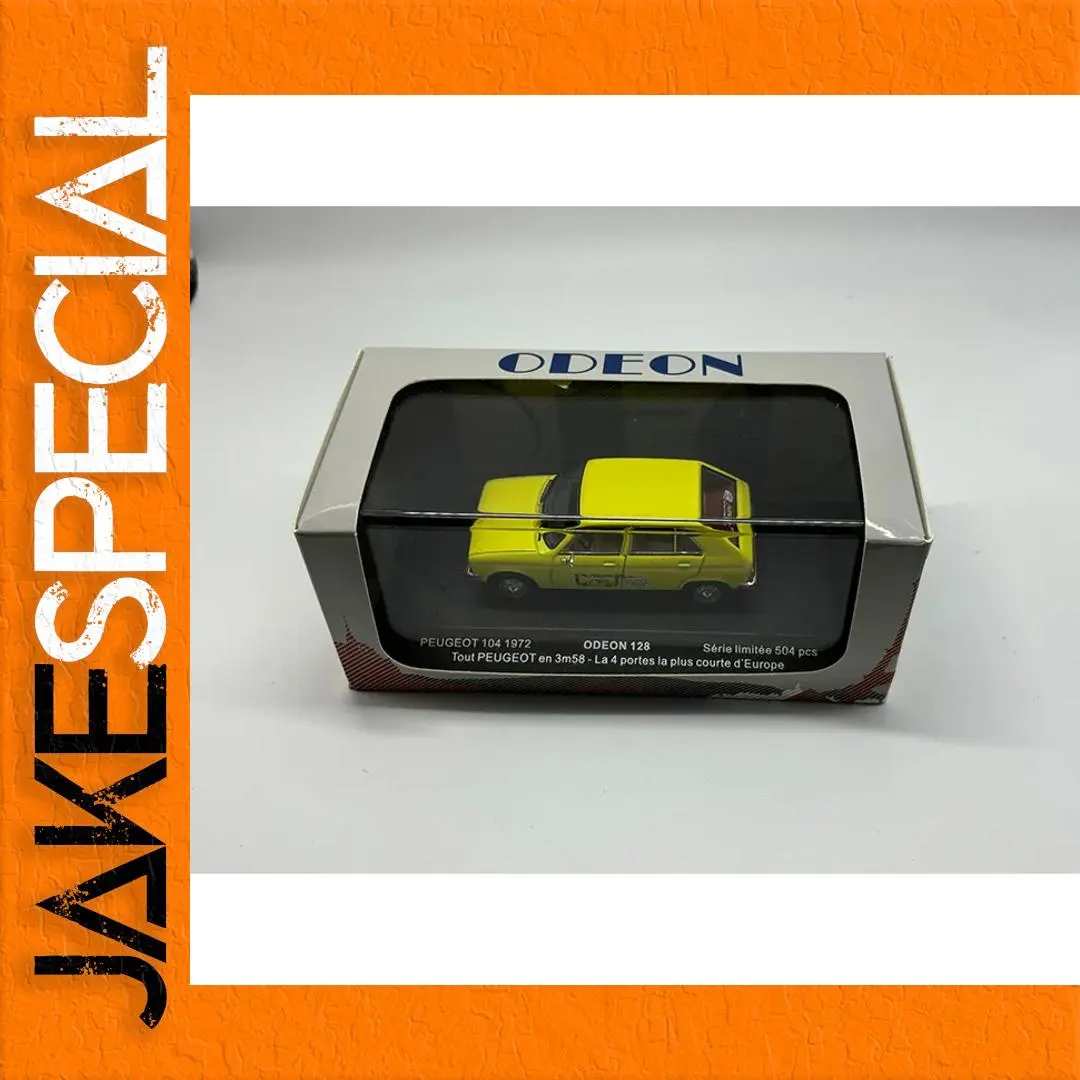 Vintage Yellow Peugeot 104 1:43 Diecast Model 1 Vintage Yellow Peugeot 104 1:43 Diecast Model