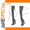 1/6 Scale Black Leather-Style High-Heeled Boots