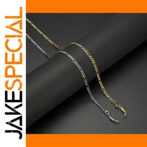 Elegant 80cm Stainless Steel Eyewear Chain in Gold and Steel