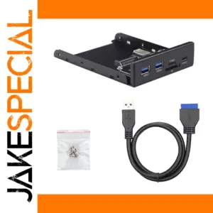 Black Metal Front Panel for PC 3.5-inch Bay