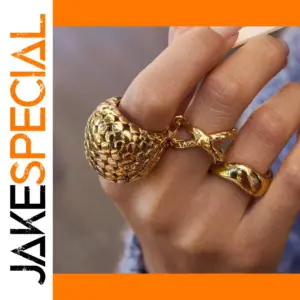 Stainless Steel Mesh Spherical Cocktail Ring