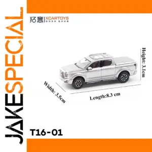 1:64 Silver Die-Cast Pickup Truck for Collectors