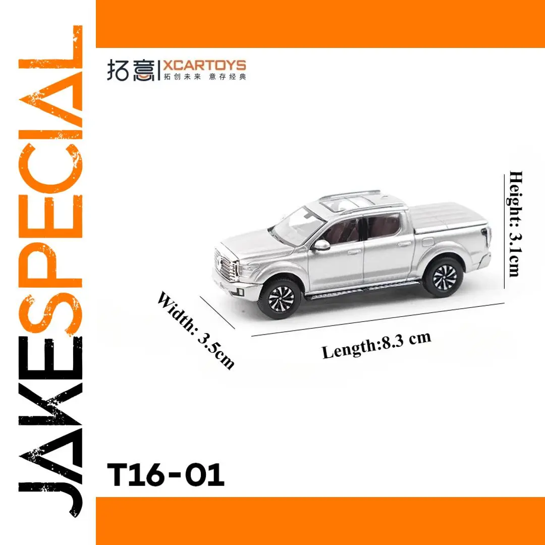 1:64 Silver Die-Cast Pickup Truck for Collectors 1 1:64 Silver Die-Cast Pickup Truck for Collectors