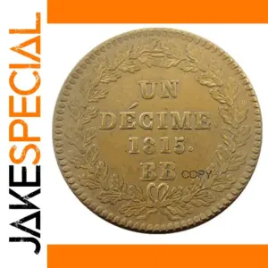 1815 French Decime Brass Coin Replica