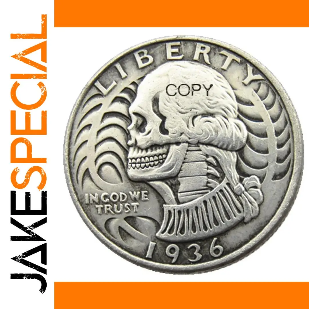 Vintage-Inspired Zombie Skeleton Coin 1 Vintage-Inspired Zombie Skeleton Coin