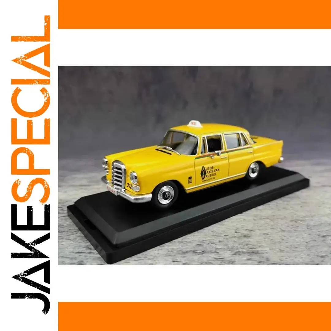Vintage Yellow Diecast Taxi Model 1:43 Scale 1 Vintage Yellow Diecast Taxi Model 1:43 Scale