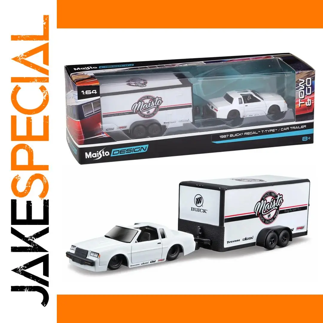 1987 Buick Regal T-Type Diecast Model with Trailer 1 1987 Buick Regal T-Type Diecast Model with Trailer