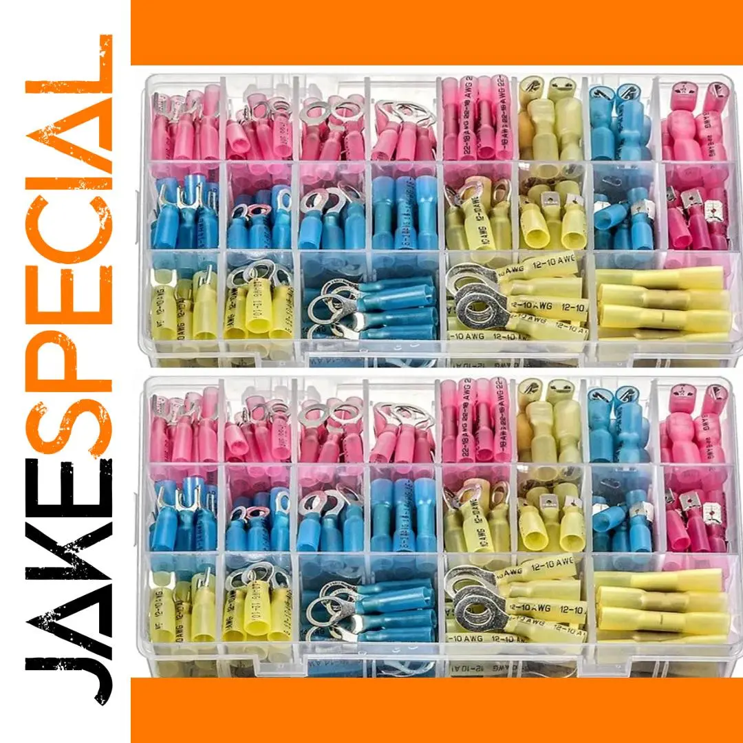 240-Piece Waterproof Heat Shrink Crimp Connectors Set 1 240-Piece Waterproof Heat Shrink Crimp Connectors Set